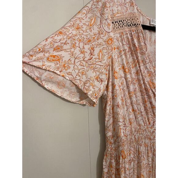 Luxology Wrap Top Popover Flutter Sleeve Knee Length Dress 2X Fall Autumn Casual - Picture 4 of 10